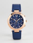 Tommy Hilfiger 1781881 Chronograph Leather Watch In Navy 38mm - Navy