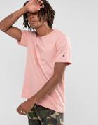 Champion T-shirt With Small Logo In Pink - Pink