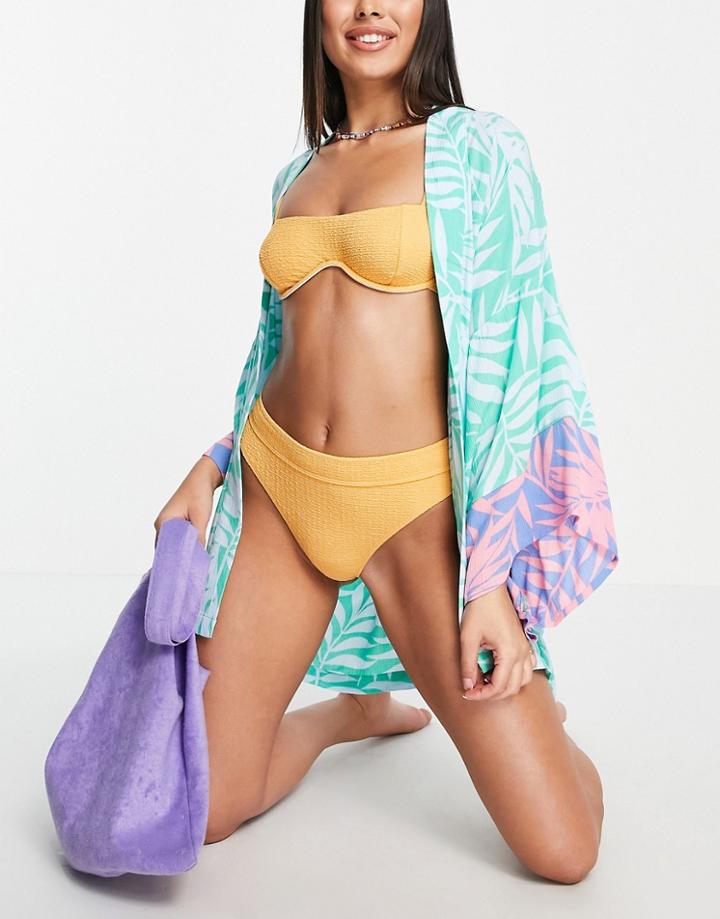 Billabong Loveland Beach Kimono In Multi Tropical Print