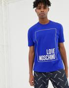 Love Moschino Box Logo T-shirt - Blue