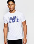 Armani Jeans T-shirt With Stamp Logo Regular Fit - White