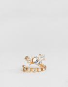 Krystal London Swarovski Crystal Wrap Around Snake Ring - Gold