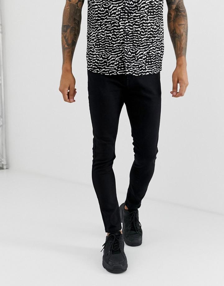 Bershka Super Skinny Jeans In Black