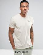 Le Coq Sportif Tricolour Sleeve T-shirt With Small Logo In Beige 1711063 - Beige