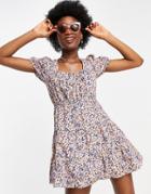 Influence Tiered Smock Dress In Floral-multi