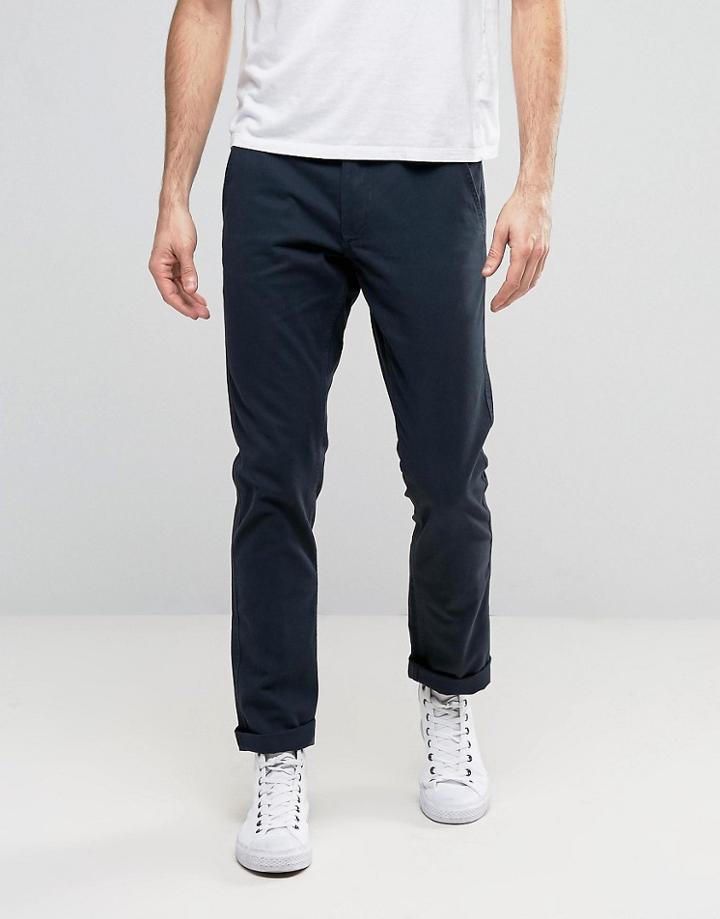 Produkt Slim Fit Chinos In Cotton Twill - Navy