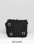 Reclaimed Vintage Satchel In Black - Black