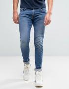 Edwin Ed-85 Slim Tapered Drop Crotch Jean Mid Trip Used Wash - Blue