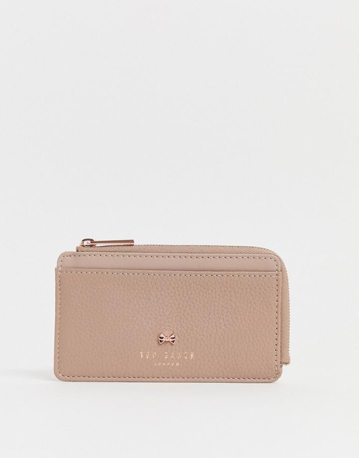 Ted Baker Lotta Bow Detail Card Holder-stone