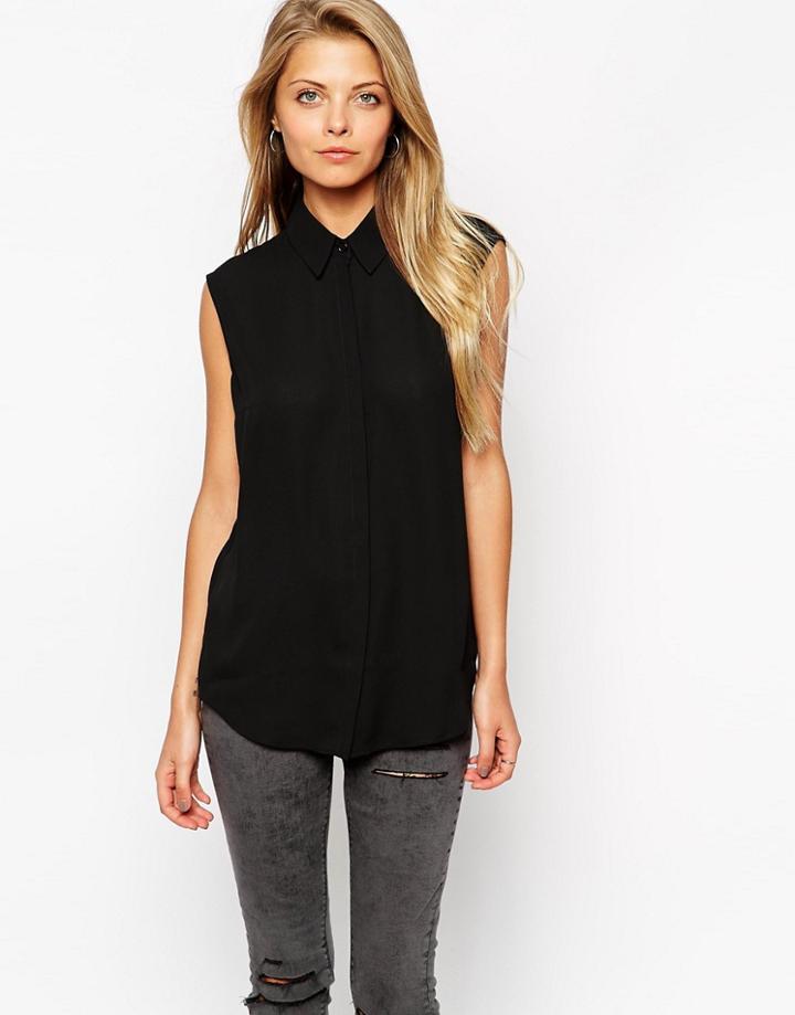 Asos Sleeveless Blouse - Black