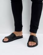 Aldo Afivia Leather Mule Slider Sandals - Black