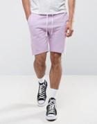 Asos Jersey Skinny Shorts In Lilac - Purple