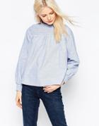 Asos Fine Stripe Smock Top - Multi