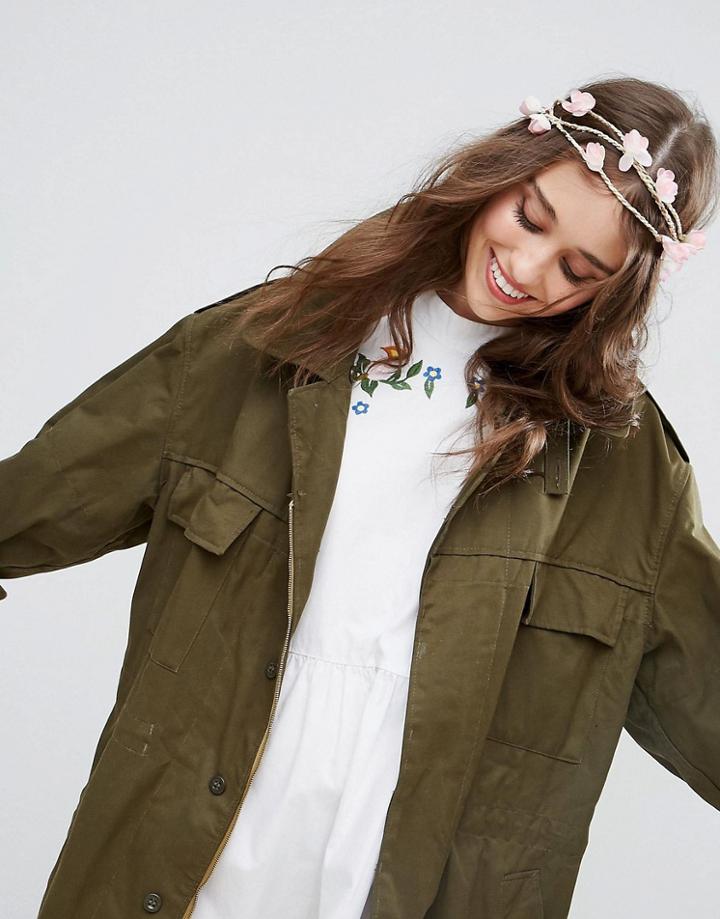 Asos Summer Lily Vine Hair Wrap - Cream