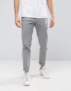 Selected Homme Skinny Fit Chino With Stretch - Gray