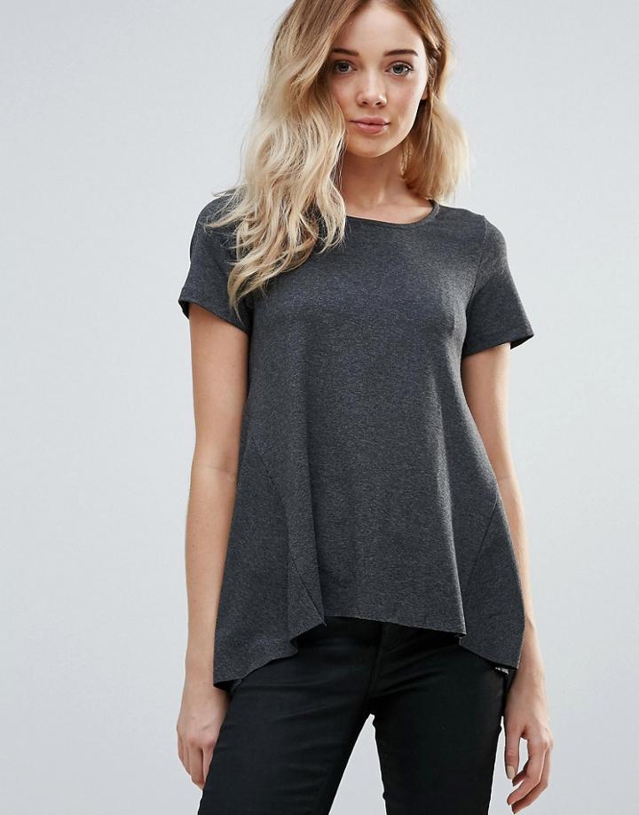 Vero Moda Didie Waterfall Top - Gray