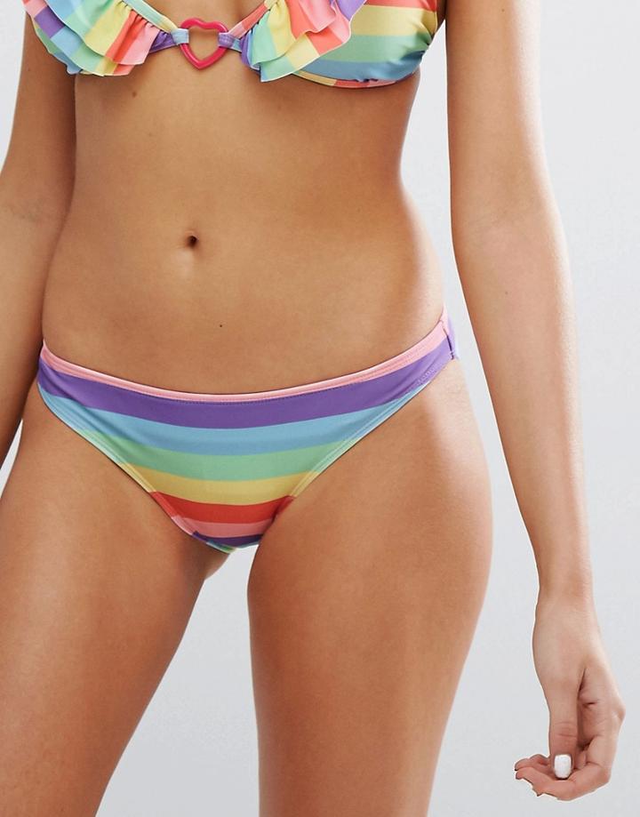 Lazy Oaf Frilly Rainbow Bikini Bottom - Multi