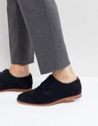 Walk London Paul Suede Lace Up Shoes In Navy - Navy