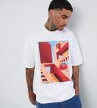 Add Oversized T-shirt With Removeable Print Patch - White