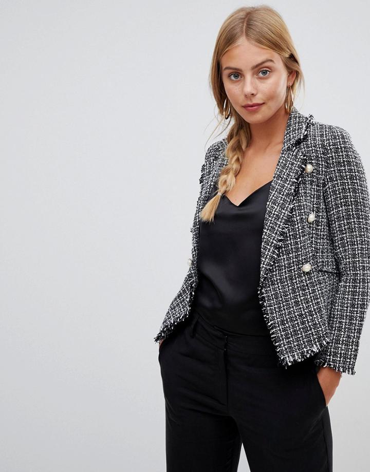Parisian Tweed Blazer - Gray