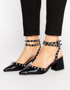 Asos Sixth Sense Studded Mid Shoes - Black