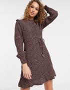 Oasis Mini Dress In Leaf Print-multi