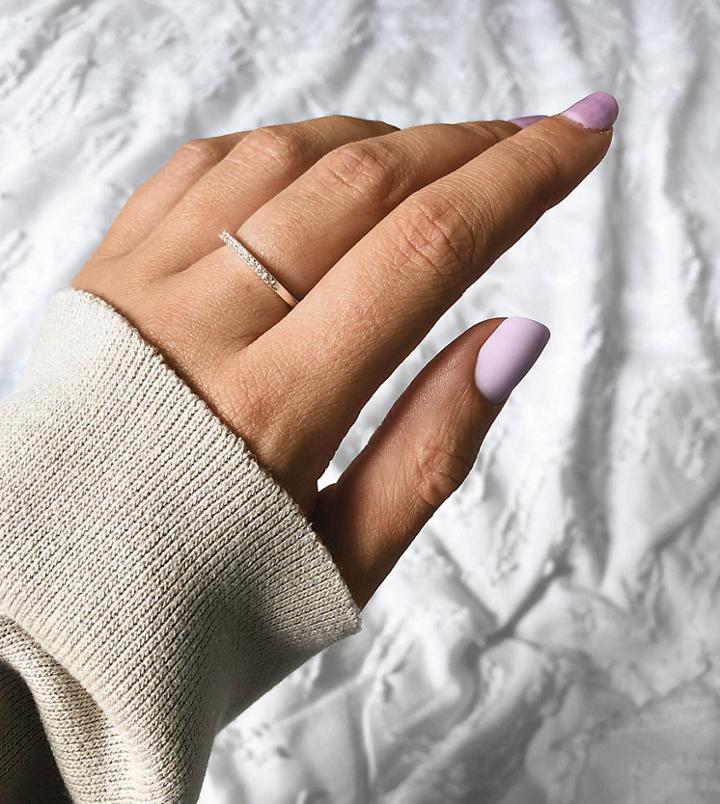 Asos Design Sterling Silver Ring With Crystals