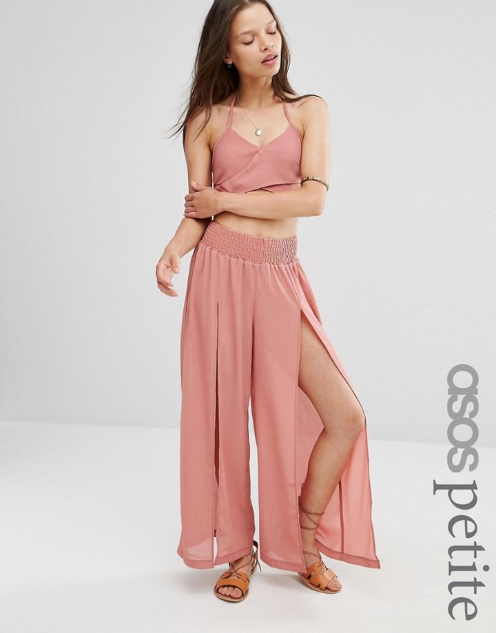 Asos Petite Split Beach Pant Co-ord - Orange