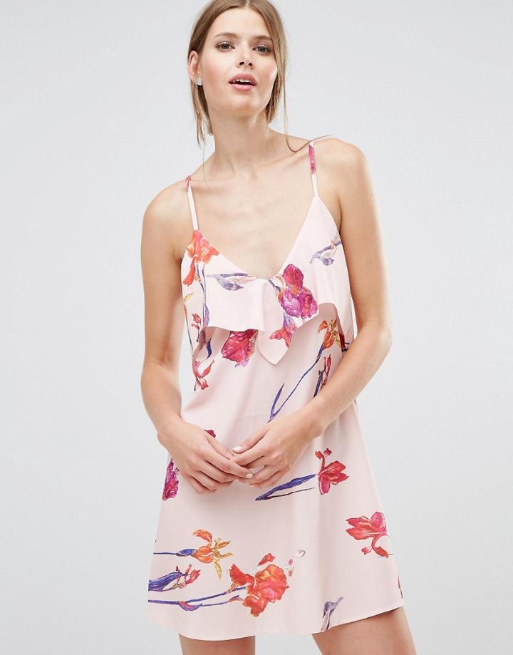 Oh My Love Frill Front Cami Dress - Multi