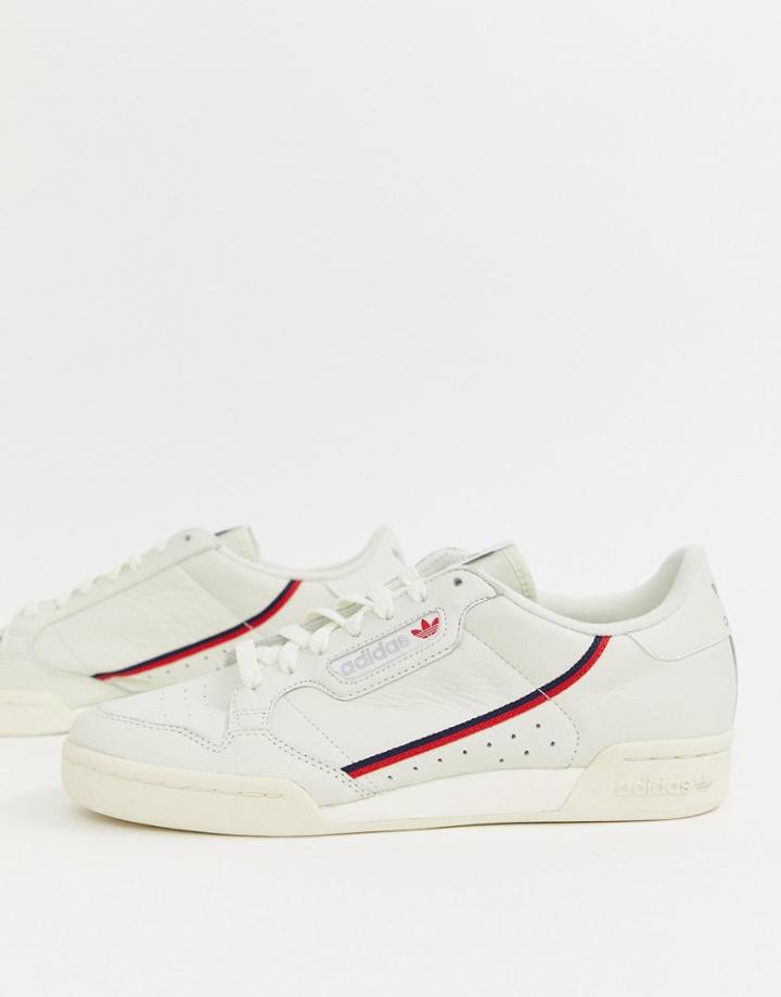 Adidas Originals Continental 80's Sneakers In Off White B41680 - White