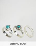 Rock N Rose Finola Turquoise Sterling Silver Ring Multipack - Silver