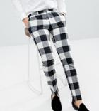 Heart & Dagger Skinny Gingham Check Woven Pants - Multi