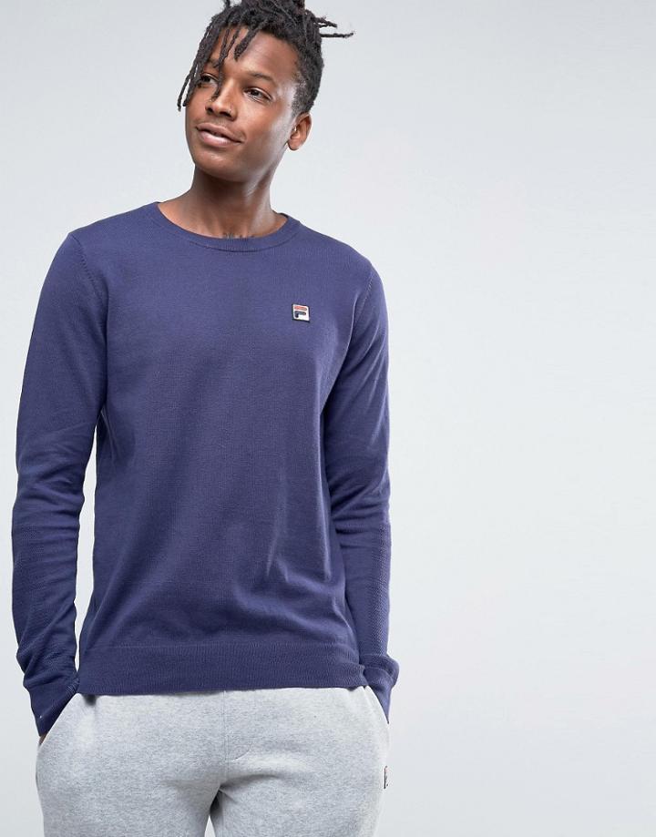Fila Vintage Crew Neck Sweater - Navy