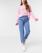 New Look Balloon Leg Jean In Mid Blue-blues