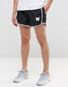 Good For Nothing Retro Shorts With Small Logo - Black