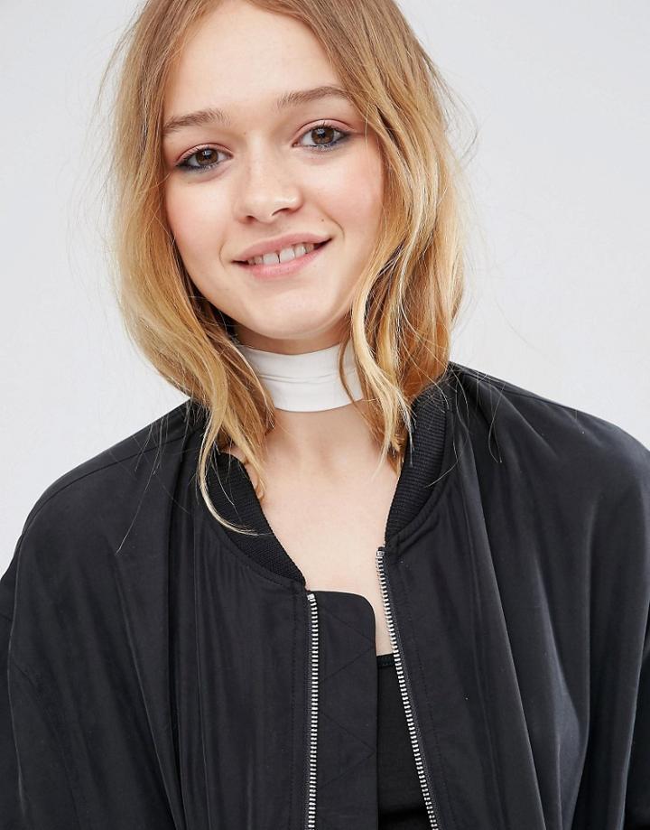 Asos Choker Neck Tie & Headscarf - White