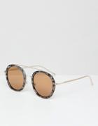 Prettylittlething Brow Bar Tortoiseshell Sunglasses - Brown