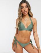 South Beach Halter Neck Bikini Set-green