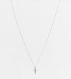 Asos Design Curve Sterling Silver Necklace With Cross Pendant