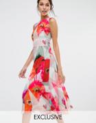 Every Cloud Fragmented Poppy Drop Waist Dress - Multi Print