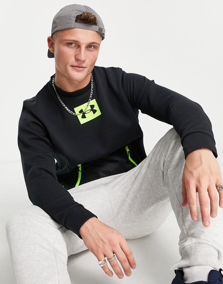 Under Armour Summit Knit Crew Neck Sweat In Black