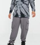 Collusion Oversized Utility Sweatpants In Charcoal Waffle Fabric - Part Of A Set-grey