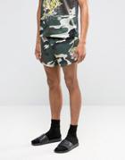 Jaded London Camo Souvenir Shorts - Green
