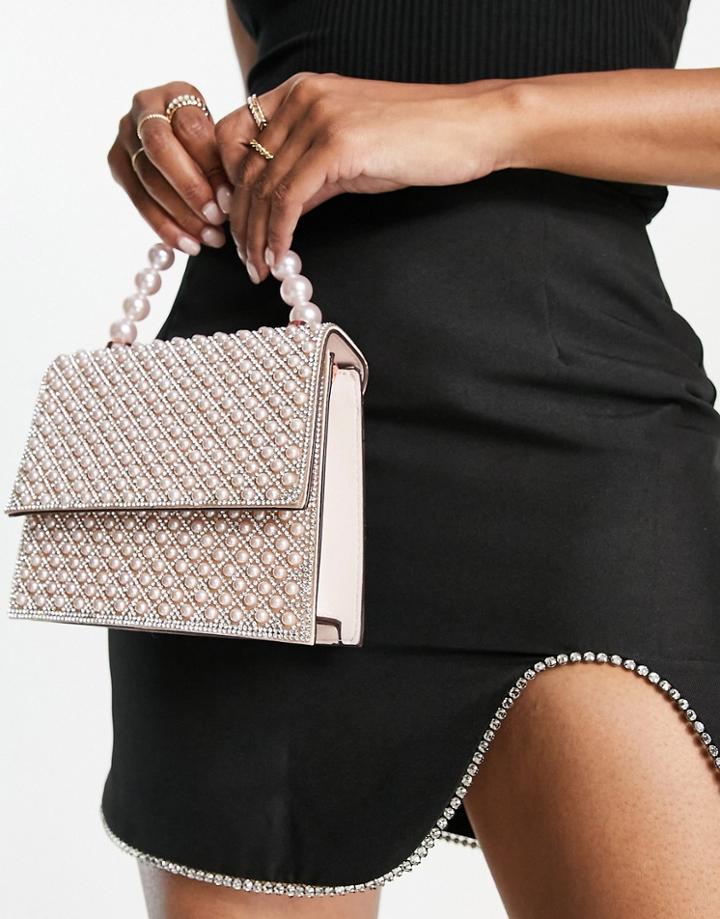 Aldo Jereranna Grab Bag With Diamante Embellishment In Silver