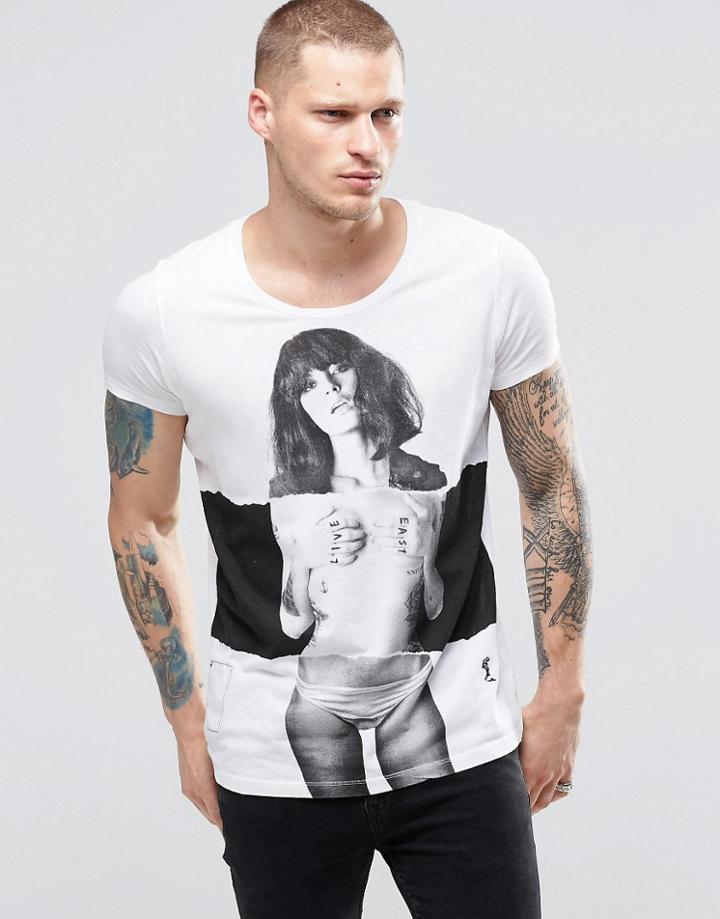 Religion Printed Crew Neck T-shirt - White