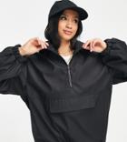 Asos Design Petite Rubberized Rain Jacket In Black-multi