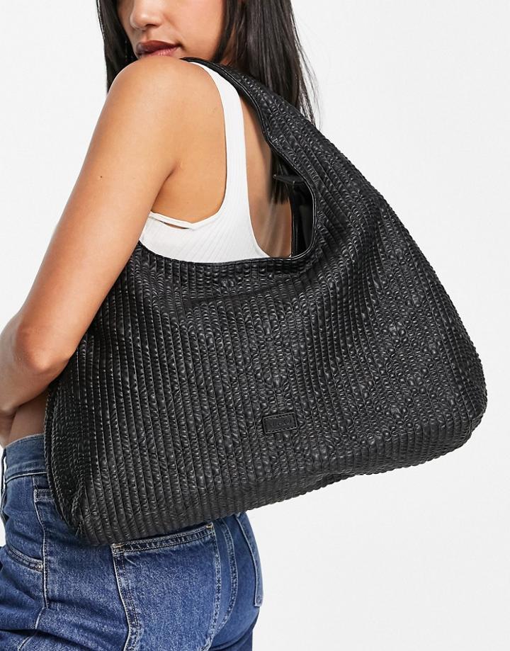 Na-kd Structured Shoulder Bag In Black