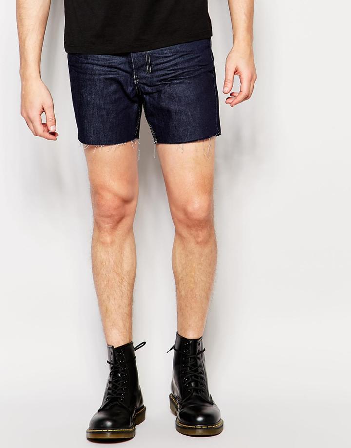 Religion Short Denim Shorts - Dark Indigo