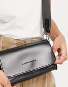 Claudia Canova Mini Flap Shoulder Strap Bag In Black