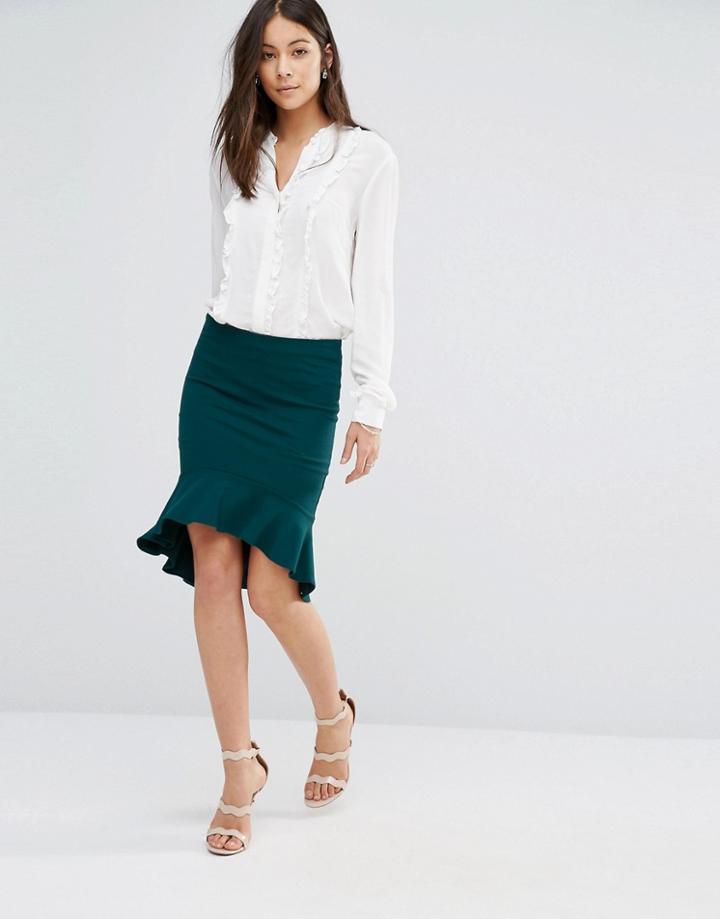 Unique 21 Flippy Hem Skirt - Green